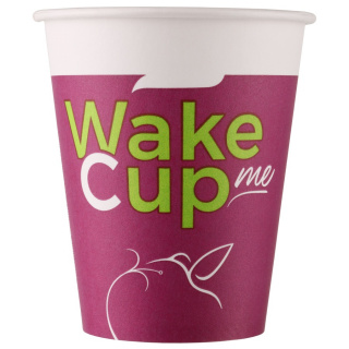 HB70-180-0734 Tek kullanımlık karton bardak "Wake Me Cup" 6 oz (150 ml)