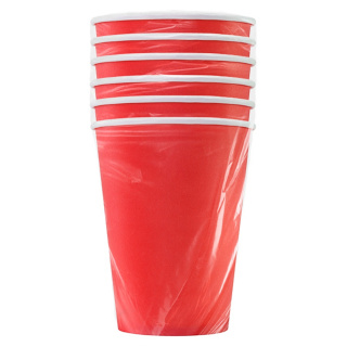 HB90-430-6-0497 Tek kullanımlık karton bardak "Formacia Kırmızı" 12 oz (300&nbsp;ml)