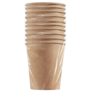 HB80-280-K-10 Tek kullanımlık karton bardak kraft 8 oz (250&nbsp;ml)