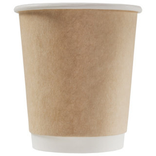 DW80-280-0274 Tek kullanımlık çift cidarlı karton bardak Kraft 8 oz (250&nbsp;ml)