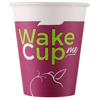 HB70-180-0734 Tek kullanımlık karton bardak "Wake Me Cup" 6 oz (150 ml)