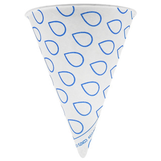 CON75-130-107825 Paper cone cups 100&nbsp;ml, "Water" design