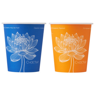 HB80-280-109902 Tek kullanımlık karton bardak "Lotus" 8 oz (250&nbsp;ml)