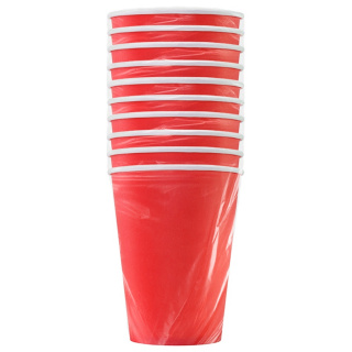 HB90-430-10-0497 Tek kullanımlık karton bardak "Formacia Kırmızı" 12 oz (300&nbsp;ml)