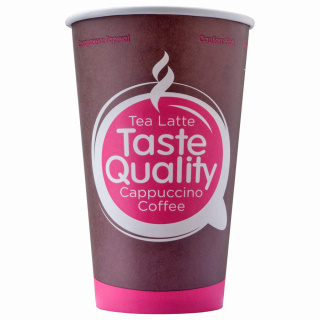 HB90-530-0399 Tek kullanımlık karton bardak "Taste Quality" 16 oz (400 ml)