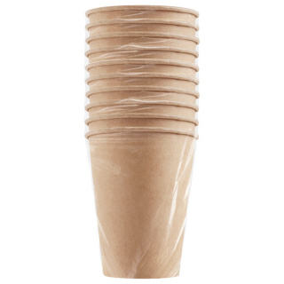 HB90-430-K-10 Tek kullanımlık karton bardak kraft 12 oz (300&nbsp;ml)