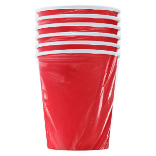 HB80-280-6-0496 Tek kullanımlık karton bardak "Formacia Kırmızı" 8 oz (250&nbsp;ml)