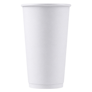 DW90-630-0000 Tek kullanımlık çift cidarlı beyaz karton bardak 18 oz (500&nbsp;ml)