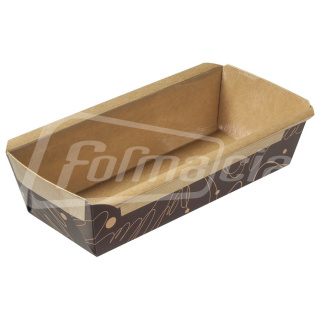 RP165LB Dikdörtgen Kek Kalıbı açık kahverengi, 100х185, 65х165, 45 mm